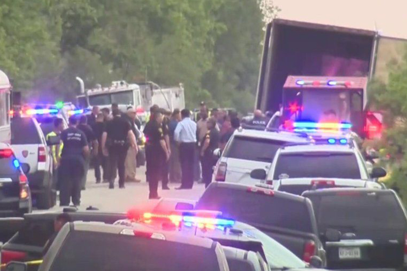 टेक्सासमा लरीभित्र ४२ जना व्यक्ति मृत फेला