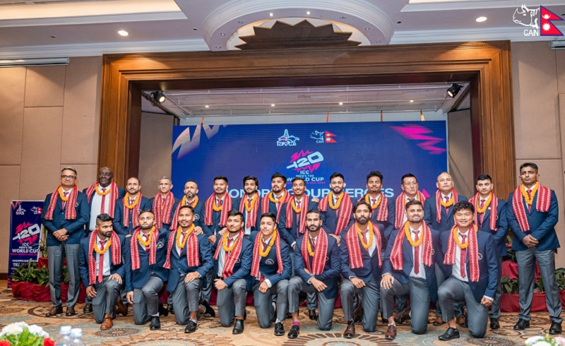 टी २० विश्वकप क्रिकेट खेल्ने नेपाली टोलीको बिदाइ